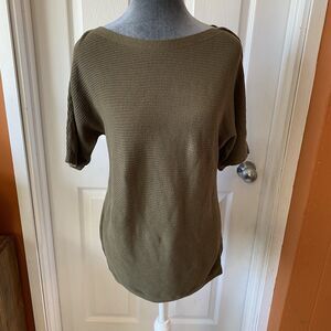 Talbots Petite Women’s Top Size Mp Short Sleeve Stretch Green